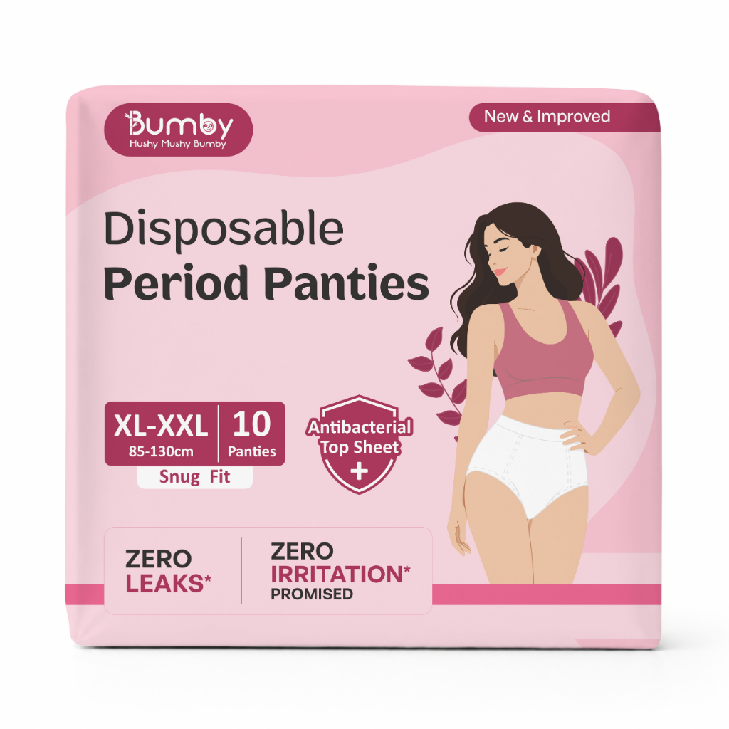Bumby Disposable Period Panties with Anti Bacterial Protection | Pack of 10