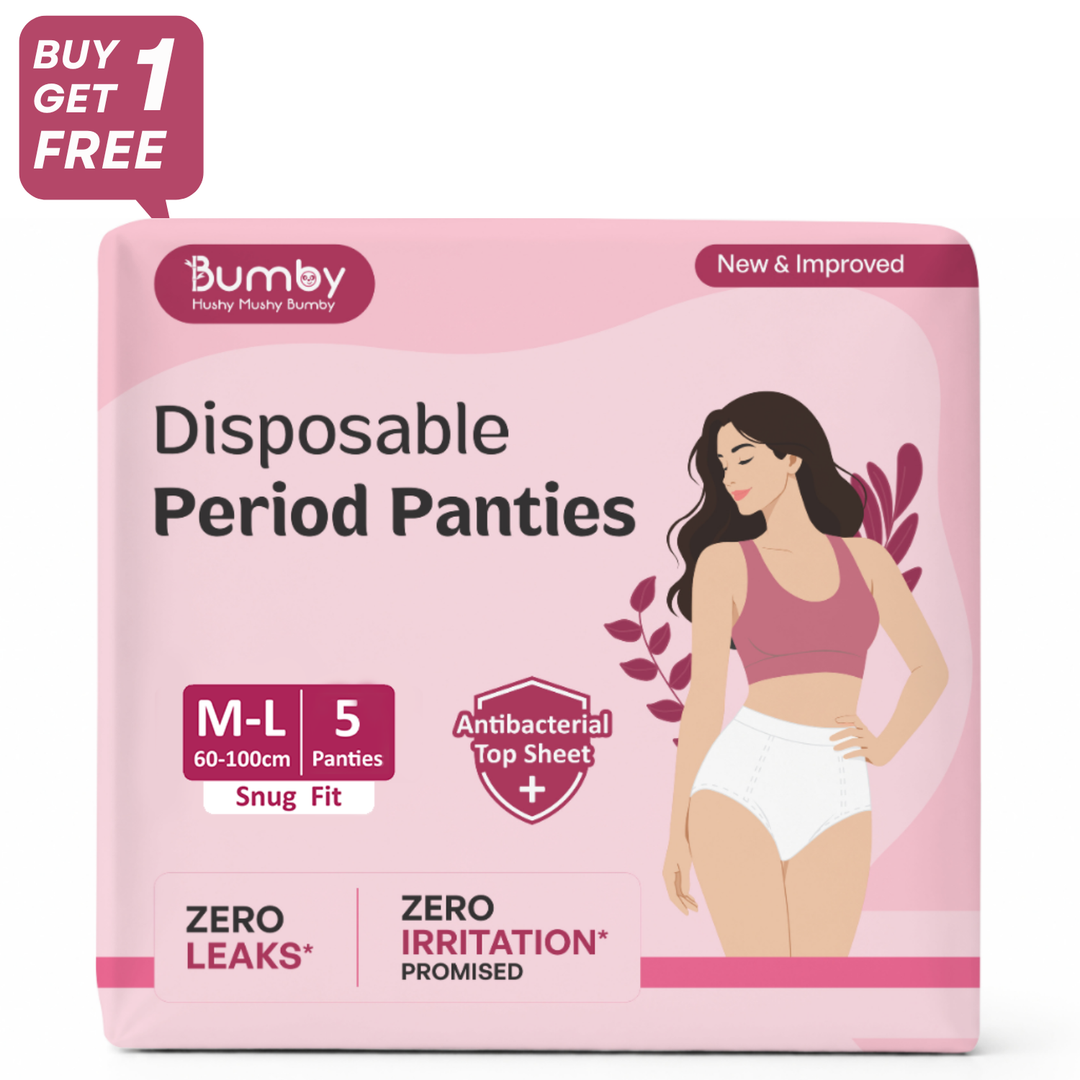 Bumby Disposable Period Panties with Anti Bacterial Protection | Pack of 5