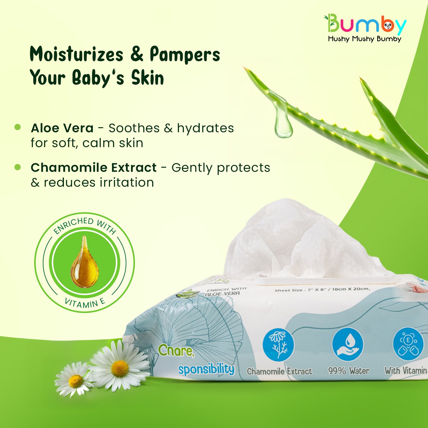 Bumby Baby Wet Wipes with Lid