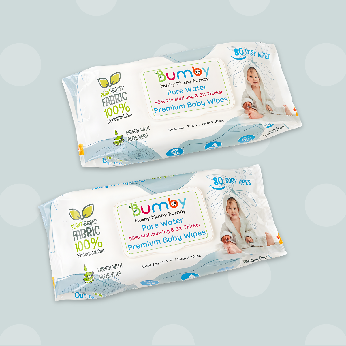Bumby Baby Wet Wipes with Lid